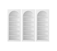 Lot de 3 bibliothèques avec 6 niches - Blanc - CYMORA