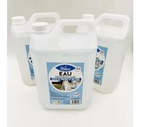 Lot de 3 bidons de 5 litres d'eau déminéralisée à 100%, idéale pour Appareils Ménagers (fer à repasser) et Industriels