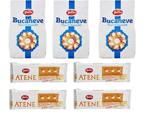 Lot de 3 biscuits Doria Bucaneve 400 g + 4 biscuits au beurre Atene 500 g avec biscuits au sucre Biscuits Biscuits Biscuits