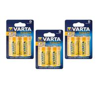 Lot de 3 Blisters de 2 Piles Salines Superlife 2020 Mono/D/LR20 1,5V