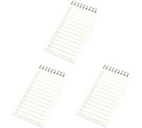 Lot de 3 bloc-notes liste de tâches A7, 8,5 x 15,5 cm, bloc mémo à spirale en haut avec cases à cocher, papier épais pour checklist quotidienne, pour étudiants et bureau, agenda compact portable