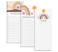Lot de 3 bloc-notes magnétiques pour listes de choses à faire, 150 feuilles de papier larme, accessoires de bureau, plans simples pour la vie quotidienne ou le bureau