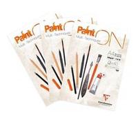 Lot de 3 Bloc Paint On A4 40 Feuilles x 3 - 250G - 21 X 29,7 Cm - Clairefontaine G