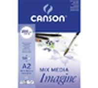 Lot de 3 blocs de 50 feuilles de papier dessin IMAGINE 200g A2 blanc Blanc G