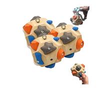 Lot de 3 blocs de bucher pour grimpeurs, touche d'escalade, cadeaux pour les grimpeurs, balle d'entraînement des doigts simulée à la main pour améliorer la force et la précision pour les athlètes et