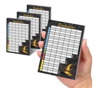 Lot de 3 blocs de jeu de cartes Wizard - Format A6 - Le bloc de la vérité - Avec 50 feuilles - Bien lisibles et clairement conçues pour les personnes âgées, les enfants, les fêtes familiales