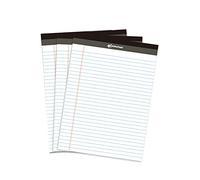 Lot de 3 blocs de papier recyclé à lignes étroites pour bureau, papeterie, bloc-notes, bloc-notes blanc ligné pour l'école, 50 feuilles (21 x 29 cm)