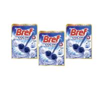 Lot de 3 Blocs WC Color Activ+ Eau Bleue et Stop Odeurs 50g - Marine