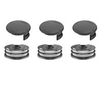 Lot de 3 bobines avec couvercle de bobine pour Parkside PRTA 20-Li A1- IAN 311046, PRTA 20-Li B1- IAN 330831, PRTA 20-Li B2- IAN 334231, PRTA 20-Li C3- IAN 351753