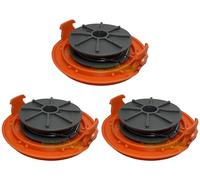 Lot de 3 bobines de fil + capuchon de bobine compatible avec débroussailleuse Gardena ComfortCut 450 450/25 550/28 05307-20