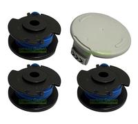 Lot de 3 bobines de fil + capuchon de bobine de fil compatibles avec Greenworks 21062 21602 21222 21132 310917001 341156AG