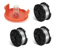 Lot de 3 bobines de fil de débroussailleuse, compatibles avec les débroussailleuses Black+Decker A6485 A6481 AF-100 ST5530-GB GLC3630L20-GB STC1820PC-GB BESTA530-GB BESTA525-GB avec 1 capuchon pour