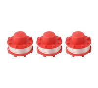 Lot de 3 bobines de fil de rechange pour débroussailleuse 2 mm x 8 m | Ce lot de trois bobines de rechange fournit 24 mètres de fil en nylon pour l'entretien efficace du jardin.