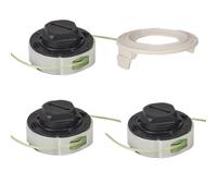 Lot de 3 bobines de tête de débroussailleuse avec 1 couvercle pour Stihl FSA 57 FSE 52 Weed Eater String Autocut C3-2 Tête de débroussailleuse Pièces de rechange 4009 710 4305