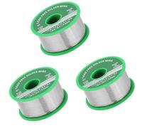 Lot de 3 bobines d'étain à souder 1,0 mm, sans plomb avec noyau de colophane, 20 g, convient pour la réparation de composants de soudage électroniques et électriques et pour le bricolage
