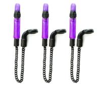 Lot de 3 bobines d'indicateurs de touche semi-courtes de 15 cm pour détecteurs de touche et bâtons de banque (violet)