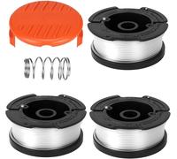 Lot de 3 bobines et fil pour débroussailleuse électrique,compatible avec Black Decker,remplace AF-100 ST5530-GB GLC3630L20-GB STC1820PC-GB BESTA530-GB BESTA525-GB (avec 1 capuchon,1