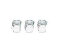 - Lot de 3 Bocaux Terrines en Verre Gradué "Jarro" 0,5L Transparent