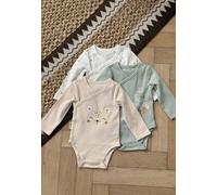 Lot de 3 bodies bébé côtelés manches longues ouverture croisée kenya beige 24M(86CM)