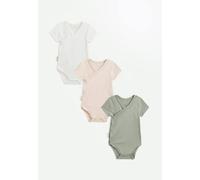Petit Béguin - Lot de 3 Bodies bébé Manches Courtes Ouverture croisée Mini Rêve