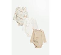 Petit Béguin - Lot de 3 Bodies bébé Manches Longues Cracotte