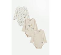 Petit Béguin - Lot de 3 Bodies bébé Manches Longues Ouverture croisée Eden