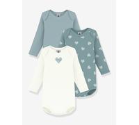 Lot de 3 bodies manches longues bébé blanc 3M(60CM)
