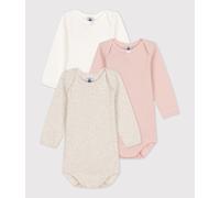 Lot de 3 bodies manches longues bébé en coton Petit Bateau - multicouleur - Taille 3 mois 3M multicouleur