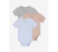Lot de 3 bodies naissance manches courtes mon petit c?ur bleu ciel 12M(74CM)