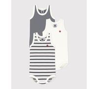 Lot de 3 bodies sans manches bébé Petit Bateau - multicouleur - Taille 24 mois 24M multicouleur