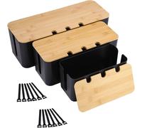 Lot De 3 Boite Rangement Cable,Boite Cache Cable,Boite Cache Cable Multiprise,Cable Box Cachez Et Cachez Les Multiprises Et Les Cordons Électriques Des Téléviseurs,Ordinateurs Et B[DYB981210]
