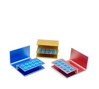 NSKI Lot de 3 porte-fraises dentaires 10 trous avec étui en silicone autoclavable
