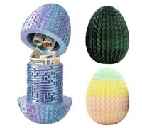 Lot de 3 boîtes à énigmes, boîte mystère pour cadeaux d'argent, labyrinthe 3D, œuf de dragon 3D, entraîne la pensée logique et la motricité fine, jouet pour adultes (rose, vert et bleu)