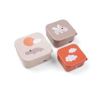 Lot De 3 Boîtes À Goûter Happy Clouds Rose - Rose Rose