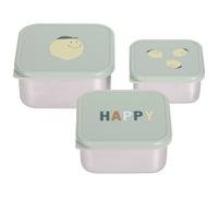 Lot de 3 boîtes à goûter inox Happy Fruits Citron