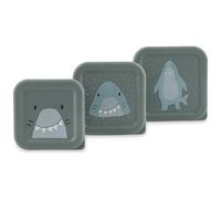 Mellis Trixie - Boîtes à Goûter pour Enfants - 3 Pièces (Mr. Shark)