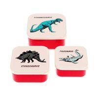 Lot de 3 boîtes à goûter réutilisables sans BPA Motif dinosaures