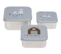 Lot de 3 boîtes à goûter tiny farmer bleu