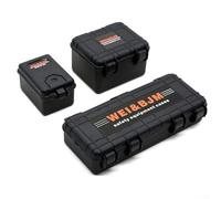 Lot de 3 boîtes à outils de rangement pour 110 RC Crawler avec TRX4 SCX10 D90 Fit (Noir)