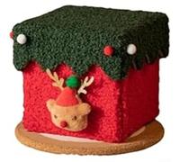 Lot de 3 boîtes cadeaux de Noël de luxe avec ruban et couvercles, structure en carton rigide avec intérieur en laine pour emballage de vacances d'hiver (boîte rouge verte)