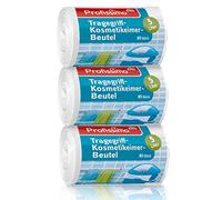 Lot de 3 boîtes de 255 sacs poubelle de salle de bains avec poignée de transport en polyéthylène recyclé 5 l