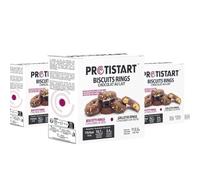 Lot de 3 boîtes de Biscuits Protéinés Rings Chocolat au Lait - Protistart | Collation Sain et Gourmande | Riche en Protéines | Idéal pour Sportifs ou objectifs nutritionnels