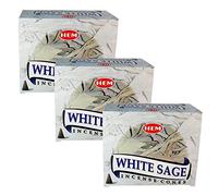lot de 3 boites de cones hem - sauge blanche