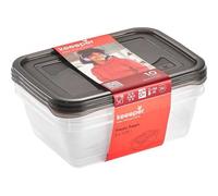 Lot de 3 Boîtes de congélation 1,25 litres - Gris