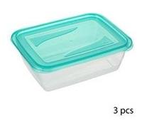 Lot de 3 boîtes de conservation - 1.25 L - Bleu Bleu G