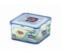 Lot de 3 boîtes de conservation Lock & Lock - 1,2 l - Carrées avec plateau de service - Transparentes - 155 x 155 x 87 mm