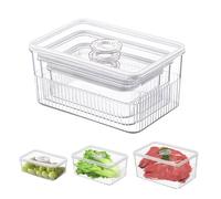 Lot de 3 boîtes de conservation pour réfrigérateur avec couvercle pour congeler les légumes, le stockage des aliments, boîte de rangement de cuisine, boîte à pain