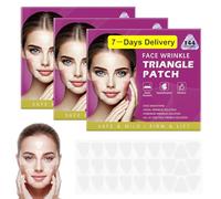 Lot de 3 boîtes de patchs anti-rides pour le visage, les rides, le visage, le visage, les rides, le visage, anti-vieillissement, pour le front, les yeux, la bouche, tonifie les lignes fines