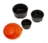 Lot de 3 boîtes de rangement avec trous d'aération pour appâts vivants - En polypropylène - Couleurs : vert, jaune et orange - Pour les pêcheurs à la ligne - Utilisation en extérieur (orange)