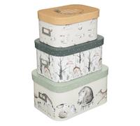 Atmosphera - Set de 3 boîtes de rangement enfant - L28/32/37 cm